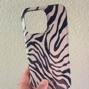 Zebra Pattern Phone Case - Black and White iPhone 16 Pro Max